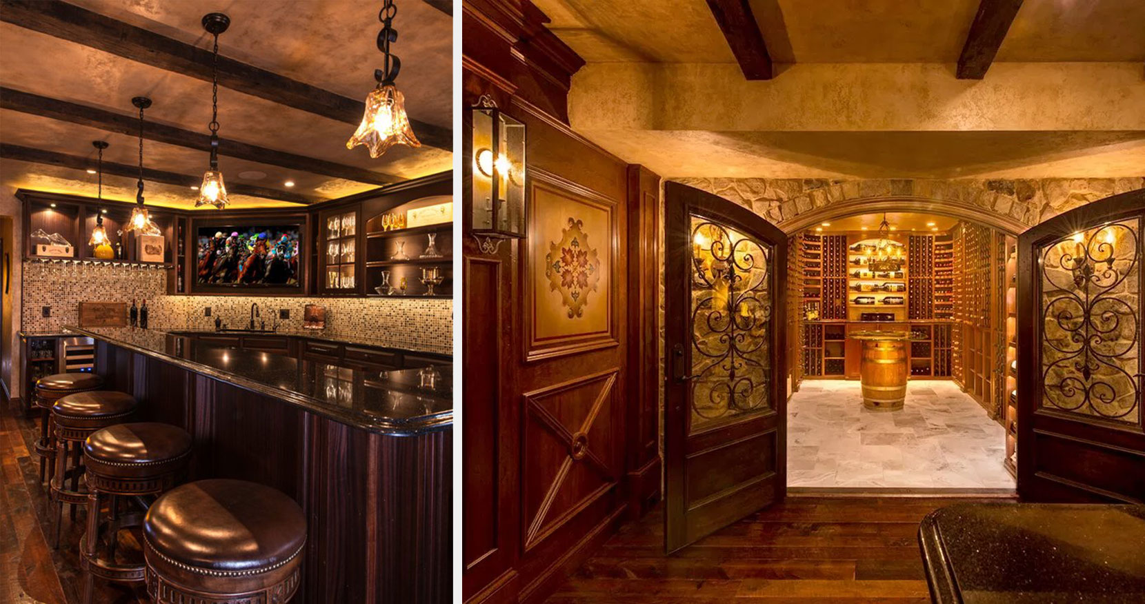 Kim Kendall Interiors Featured Project: Basement Bar and Wine Cellar